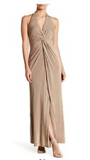 Aeom 153732 Women's Halter Neck Maxi Dress Sleeveless Sz. Medium