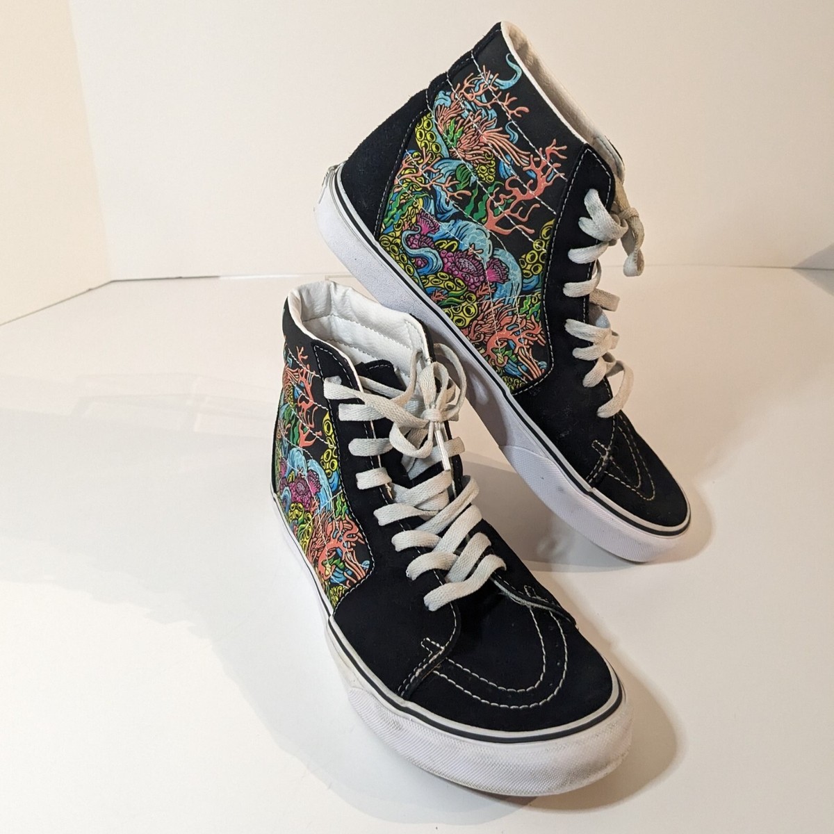 Vans Sk8-Hi Underwater, 10, Coral Reef Black & White Skate  display picture 1