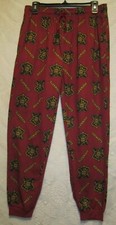 Men's Harry Potter Hogwarts Elastic Drawstring Waist Cuff Hem Sleep Pants Size S