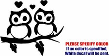 Owls Couple In Tree Decal Sticker Funny Vinyl Car Window Bumper Laptop Truck 6"