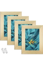 4 Pack Set Anozie 4x6 Picture Frames Golden Gold Tabletop Wall Anniversary Party