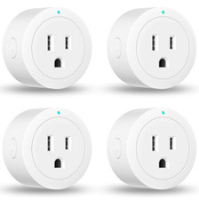 4 Pack Wifi Smart Plug Voice Control Socket Outlet Work With Amazon Alexa Google