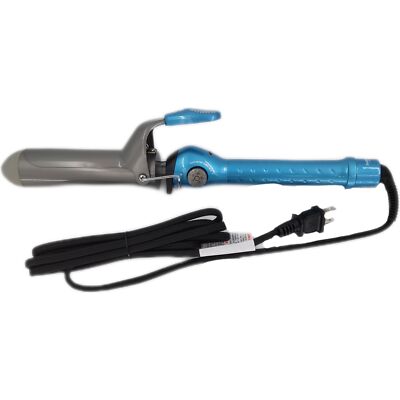 BaByliss PRO 1.5'' Nano Titanium Spring Curling Iron - Blue/Silver
