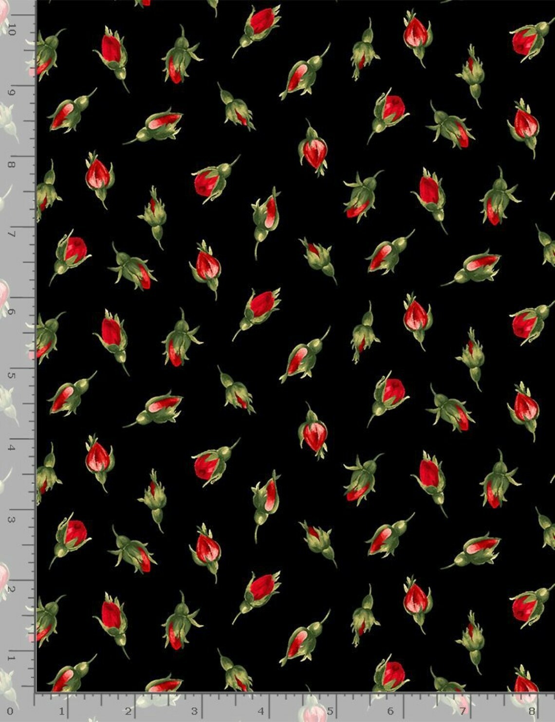 Rose Floral Fabric Rose Buds Flowers Cotton Timeless Treasures C7976 By Yard