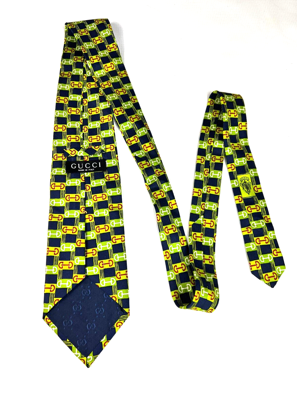 Gucci Tie Silk All Over Print Green Neck Tie Italy Men's 58LX3.5W eBay