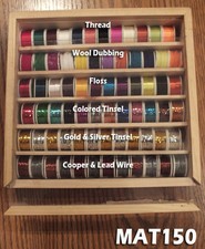 Assorted Fly tying Floss Tinsel Thread Wool Copper & Lead Wire -72 rolls- MAT150