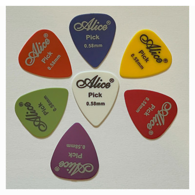 Alice ABS-Pick 0.58 Super Light | 6 Stück | Plektren Plättchen Plektron Pick