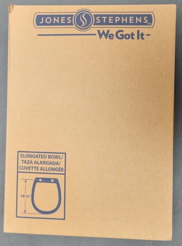 (2 Pk) Jones Stephens C101100 Plastic Elongated Closed Front with Cover - Picture 1 of 2