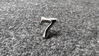 Civil War, 19th Century, Police 5/8" Stamped No. "7" SILVER Hat Insignia - NEW