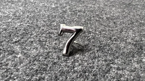 Civil War, 19th Century, Police 5/8" Stamped No. "7" SILVER Hat Insignia - NEW