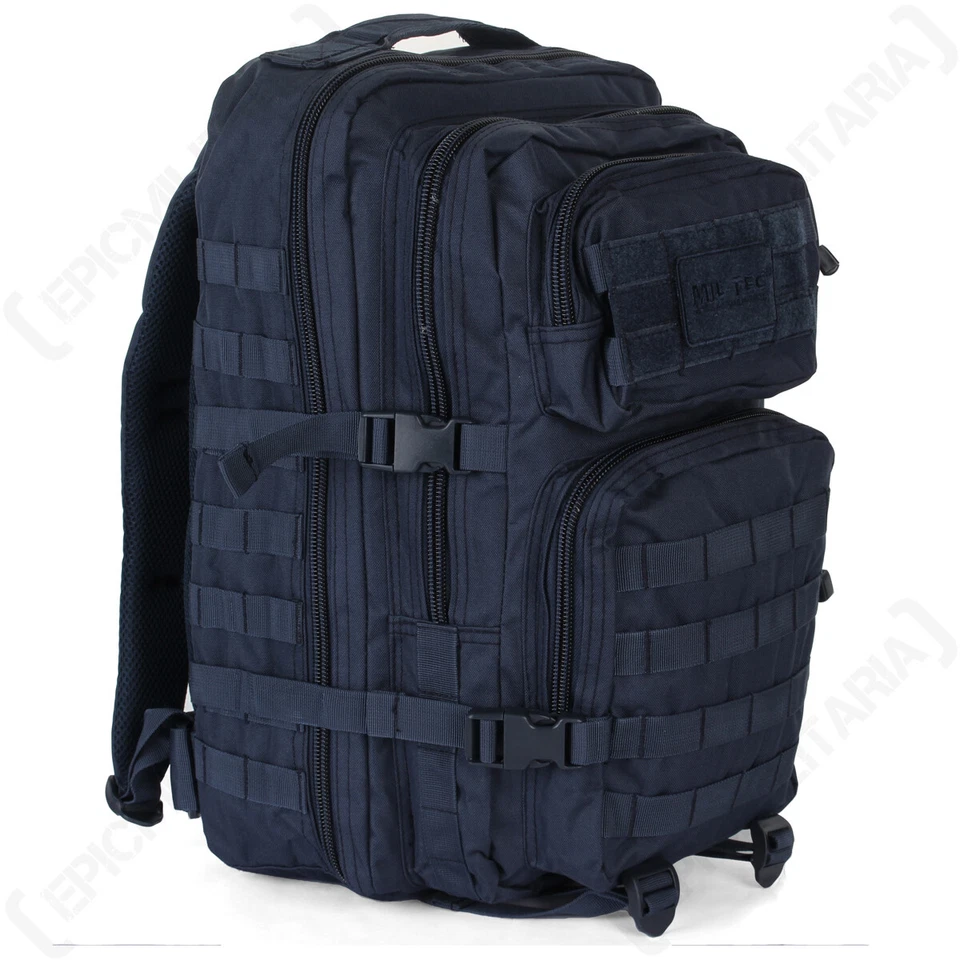 Azul Marino MOLLE Asalto Paquete Grande - Mochila Bolso 36L Ej?rcito Nuevo - Imagen 2 de 4
