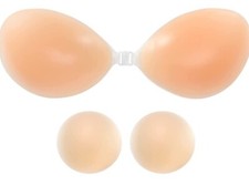 Silicone Self-Adhesive Stick On Gel Push Up Strapless Backless Invisible Bra C