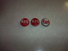3 SCARCE Vintage WALTER KEG BEER CORK LINED BOTTLE CAPS Eau Claire Wisconsin Wi