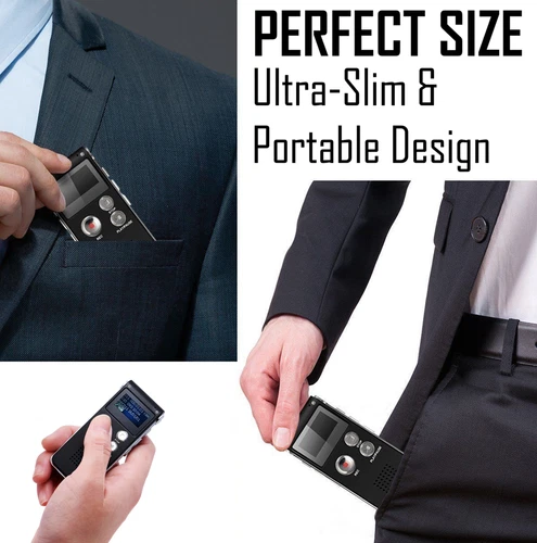 Digital Voice Recorder Dictaphone Audio Sound Recorder Mini Small Spy Lecture - Picture 8 of 13