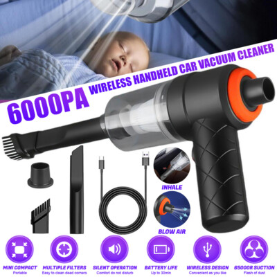 Car Vacuum Cleaner Air Blower Wireless Handheld Rechargeable Mini Duster Home US
