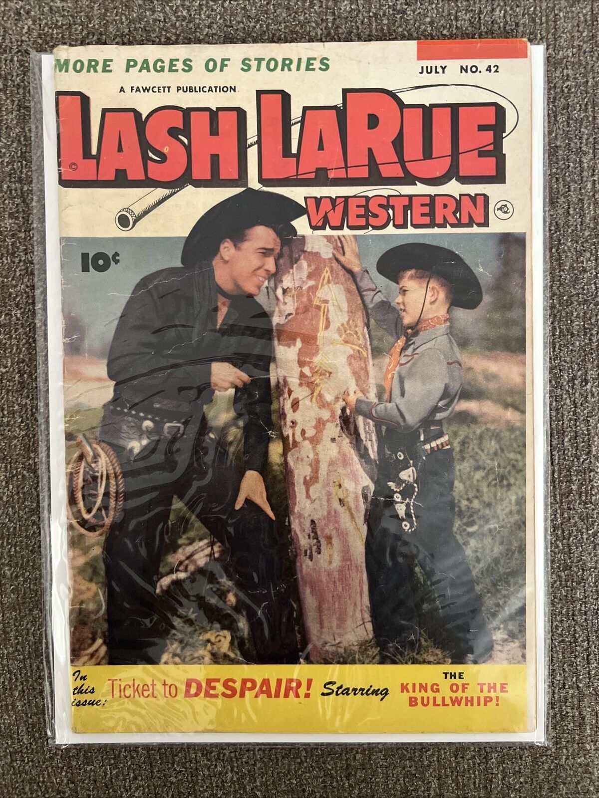 Fawcett Comics - Lash Larue Western #42 1953 VG JP