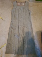 J.G. Hook vintage shortsleeve wool pleated Gray dress Size 8 EUC