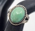 Old Pawn Vintage Sterling Silver Turquoise Ring Size 6