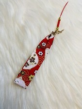 Japan Maneki Neko Lucky cat Phone Wristlet Strap bag charm Key Fob cute kawaii