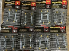 8 Carded double pks Crawford 2" Double Peg Hooks, hammers rakes shovels saw etc