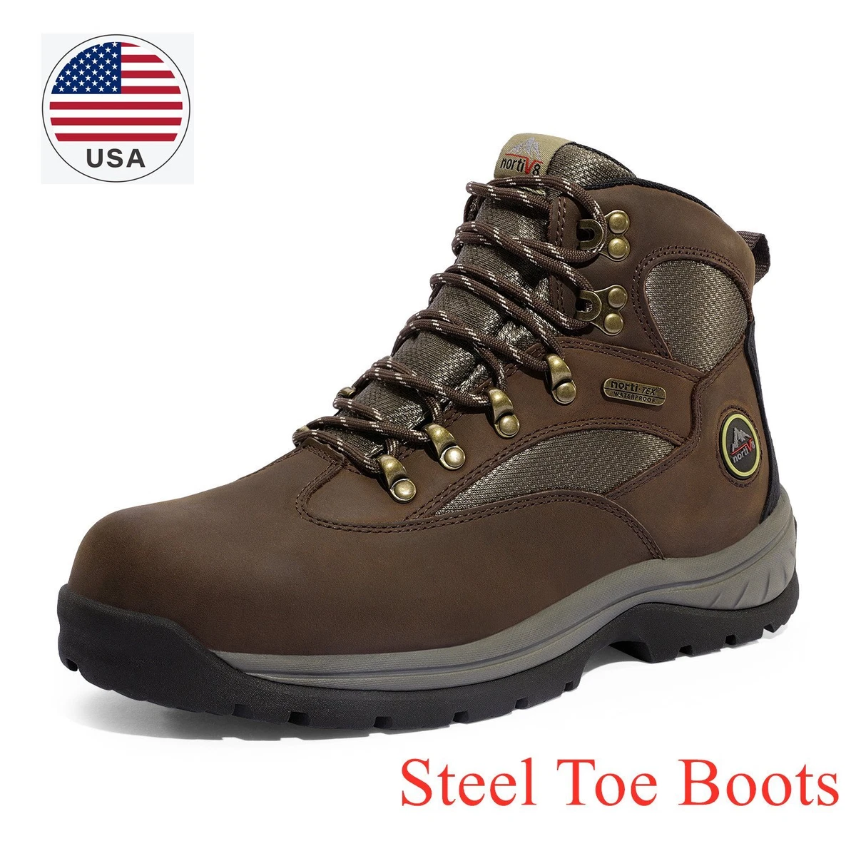 Waterproof steel toe clearance cap work boots