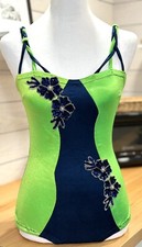 VTG Dance Gymnastics Floral Rhinestone Festival MardiGras Halloween Costume- S