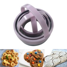 Cookie Cutter 3Pcs Mould Dough , Stainless Steel, Plain Edge Round Holiday Metal
