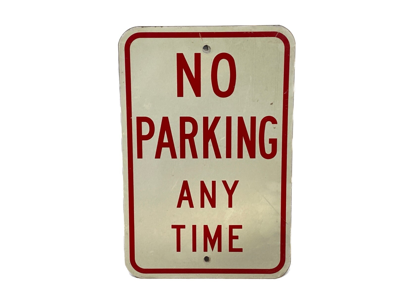 USED 12”x18” No Parking Any Time Aluminum Street Sign