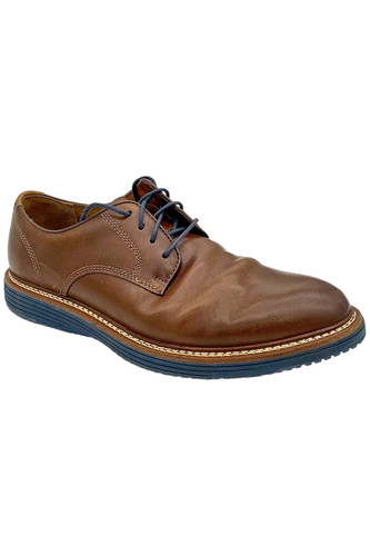 Johnston & Murphy Men's Upton Plain Toe Oxfords Tan Full Grain/Blue