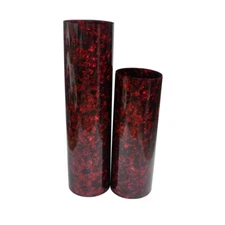 2Pcs Drum Wrap Musical Instrument Deco Sheet 10x60 and 16x60'' Pearl Red