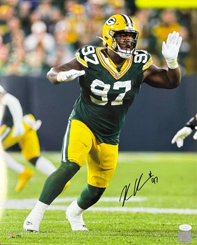 Green Bay Packers Defensive Tackle KENNY CLARK Signed 16x20 Photo #1 AUTO - JSA