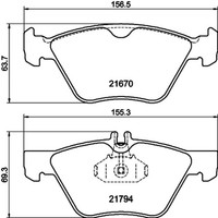 Bremsbelagsatz Scheibenbremse Hella Pagid 8DB 355 007-861 FüR Chrysler Crossfire
