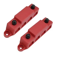 2pcs 12V48V DC Busbar Distribution Block 250A with 4 M8 Terminal Bolts