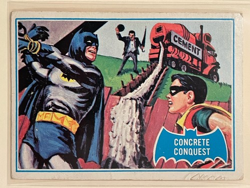 1966 Topps Batman Blue Bat #28B Concrete Conquest — TAG (grade unconfirmed)