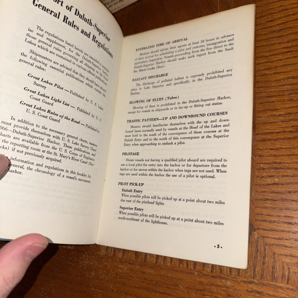 Vintage 1960 Port of Duluth-Superior Harbor: General Rules & Regulations - Image 3 of 4