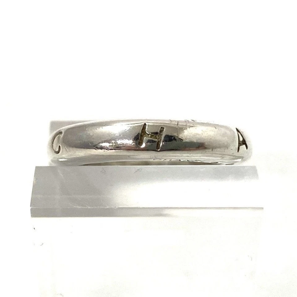CHANEL Logo Ring SV925 Silver Vintage 9g Japan Size 12.5 US 6.5 Jewelry JAPAN - Image 2 of 4