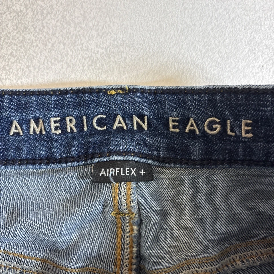 Pantalones de mezclilla para hombre American Eagle Airflex originales Bootcut azules talla 28x30 Foto 2 de 4