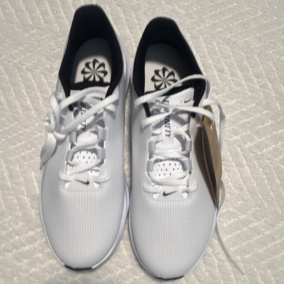 Nike Infinity G NN Golf Shoes White Black Pure Platinum Size 8.5 FN0555-100