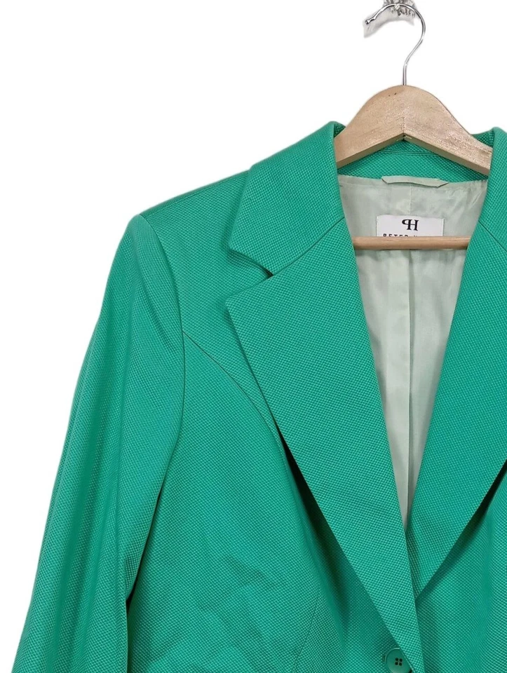 PETER HAHN Blazer court Dames Blazer T EU 46 vert style décontracté - Photo 3/4