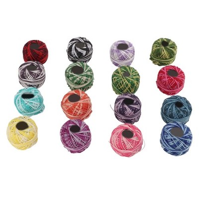 16 Roll Crochet Thread Cotton Ball Lace Embroidery Yarn DIY Knitting