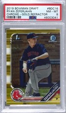 2019 Bowman Draft Chrome Gold Refractor 34/50 Ryan Zeferjahn #BDC-16 PSA 8 8d2