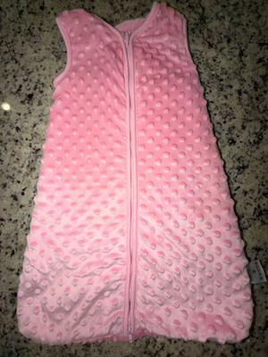 Baby Girls Infants Daysu Small Pink Sleepsack / Zip up Front ~ Thick & Soft