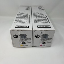 Genuine HP 128A Toner Lot CE322A Yellow CE323A Magenta New Sealed READ