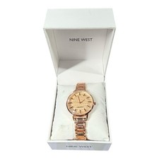 Nine West Women’s Rose Gold Faceted Dial Watch – New in Box