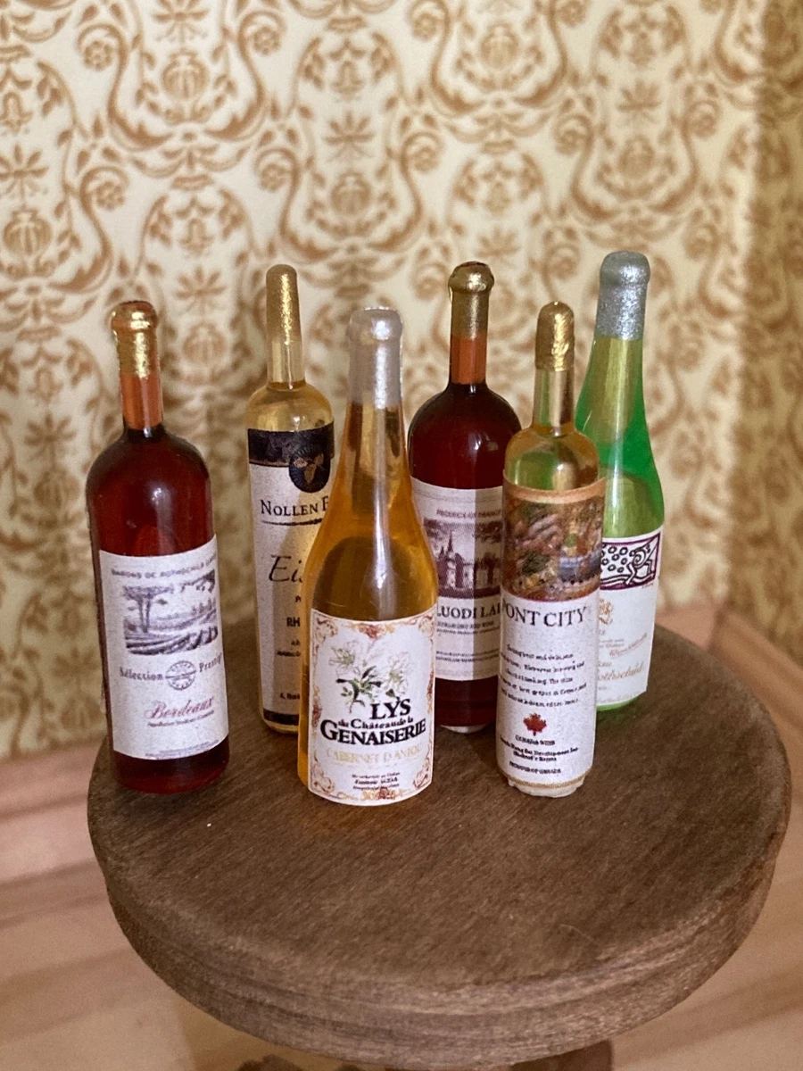 6 pezzi 1/6 miniatura casa delle bambole bicchieri da vino mini tazza d