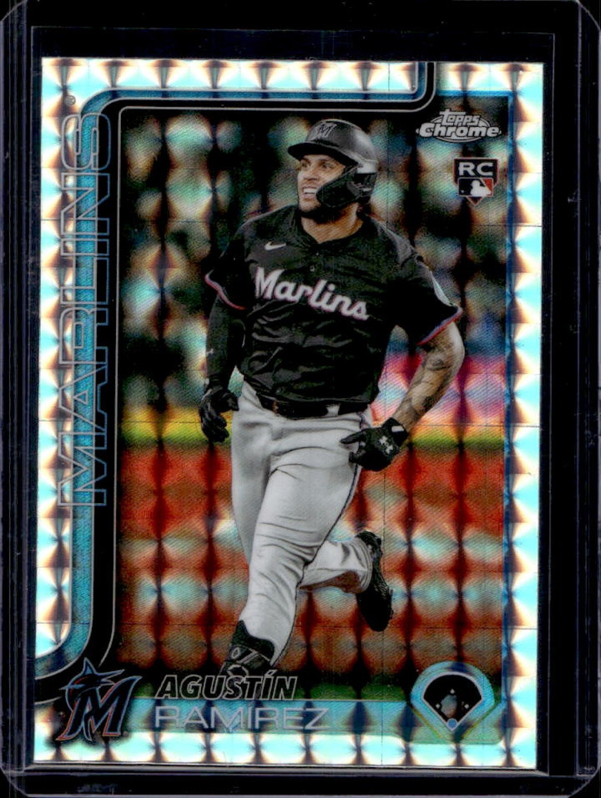 2025 Topps Chrome Update Agustin Ramirez RC Geometric Refractor #USC200 Marlins