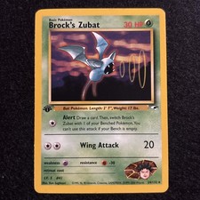 Brock's Zubat 24/132  1st Edition Gym Heroes Regular on eBay