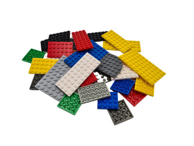 Lego  25 Platten Grundplatten Bricks 4x4 4x6 4x8 6x6 6x8 etc. FARBE GEMISCHT