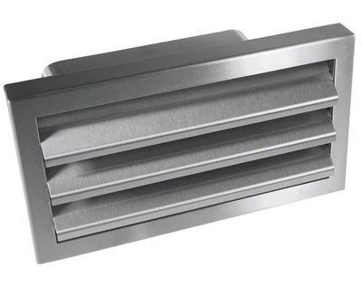 AIRTEC Flachkanal 150x70mm Lüftungsgitter Küche Außengitter Edelstahl Rückstauklappe