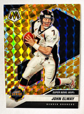 2021 Panini Mosaic John Elway YELLOW Prizm Card #297 Super Bowl MVPs Broncos!